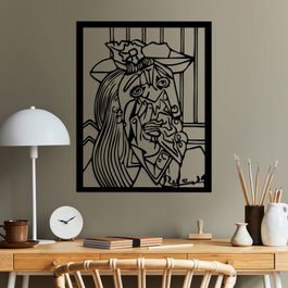 Wallity Picasso 2 Escultura de Pared Negra